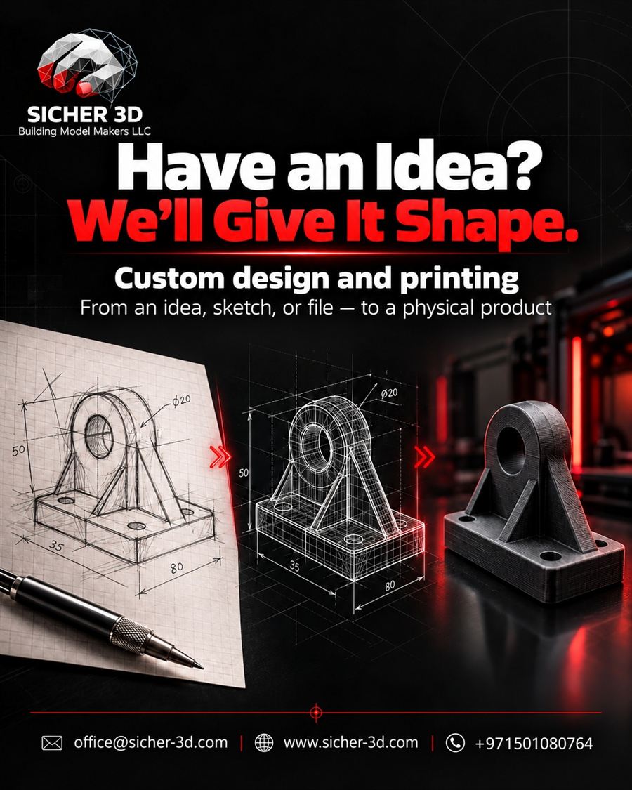 Product prototype going from hand sketch to CAD wireframe to a 3D printed part