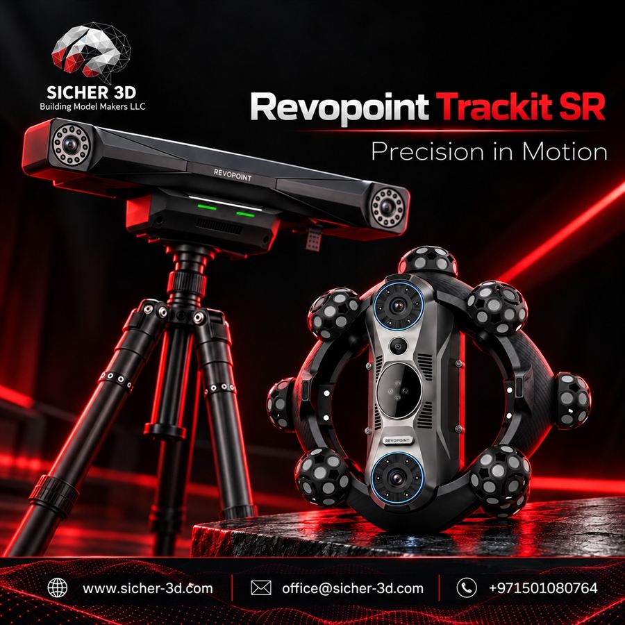 Revopoint Trackit SR wireless 3D scanner with optical tracker on tripod