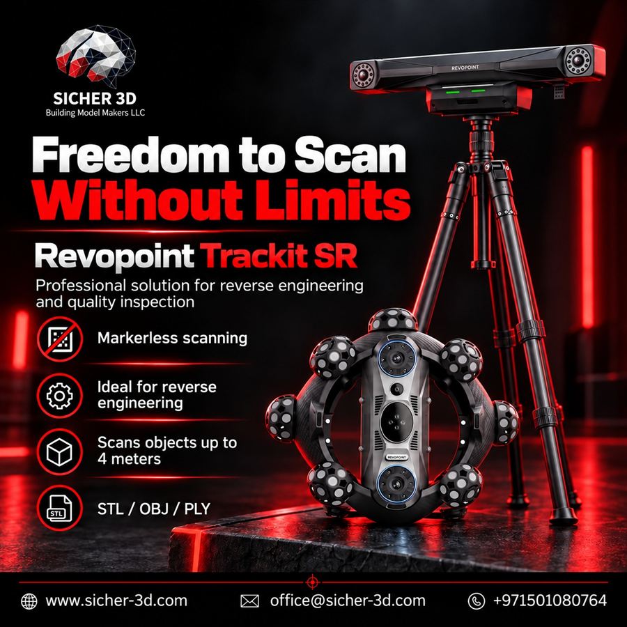Revopoint Trackit SR 3D scanner used for 3D scanning in Dubai